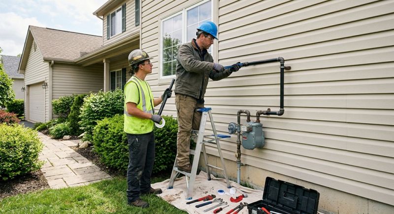 Fire Pit Gas Line Installation in Columbus, OH